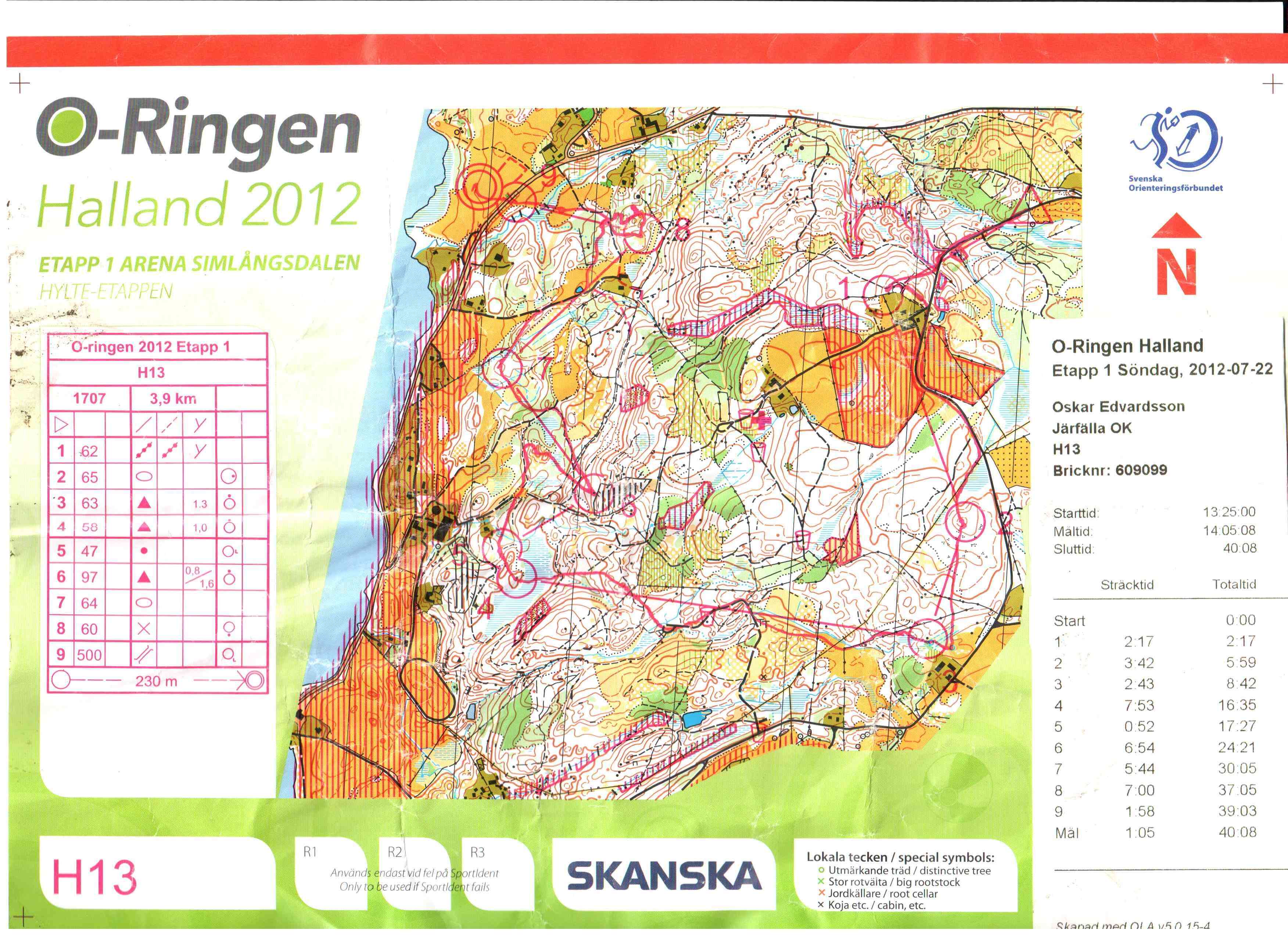 O-Ringen Halland E1 (22/07/2012)