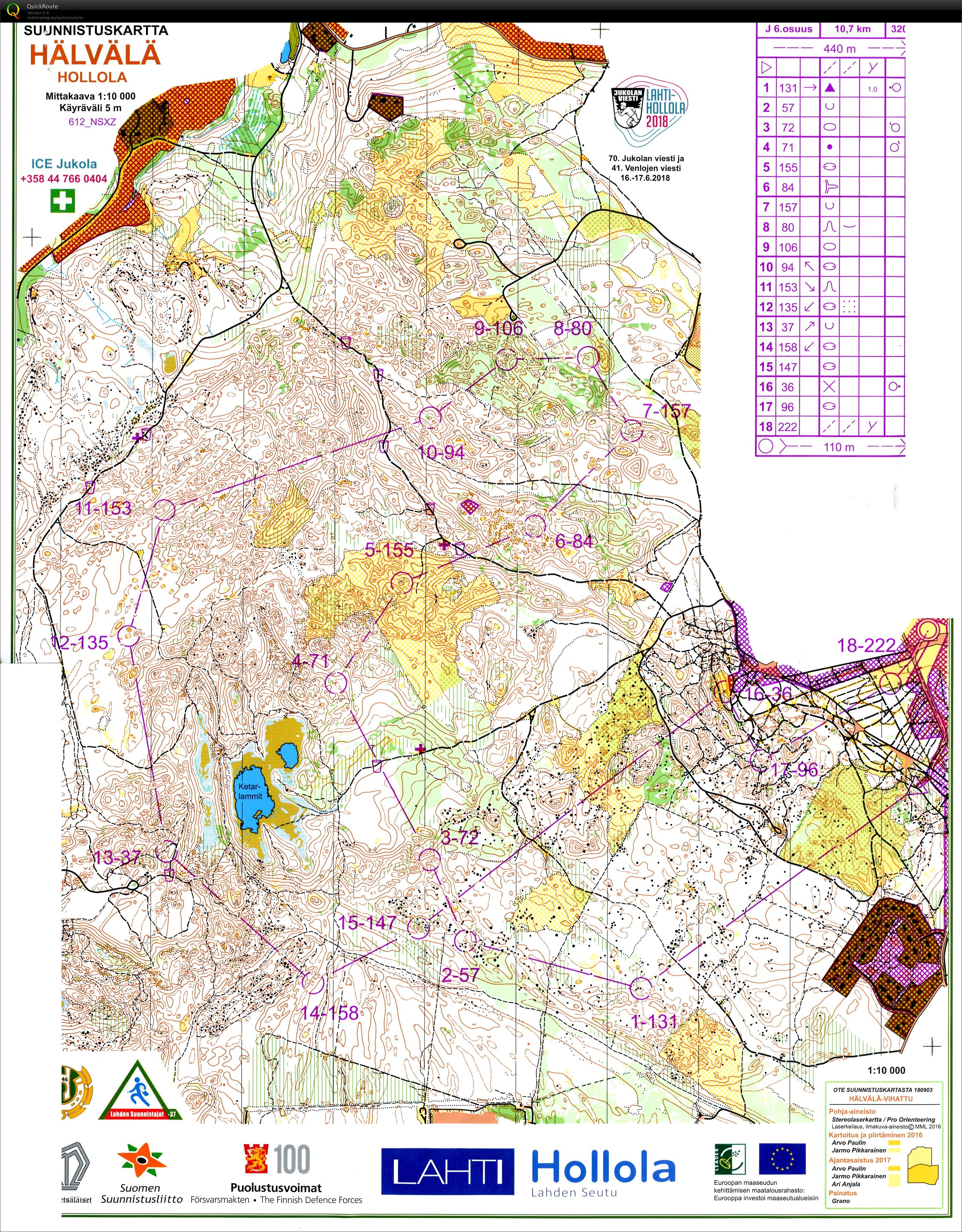 Lahti-Hollola Jukola 2018 (17/06/2018)