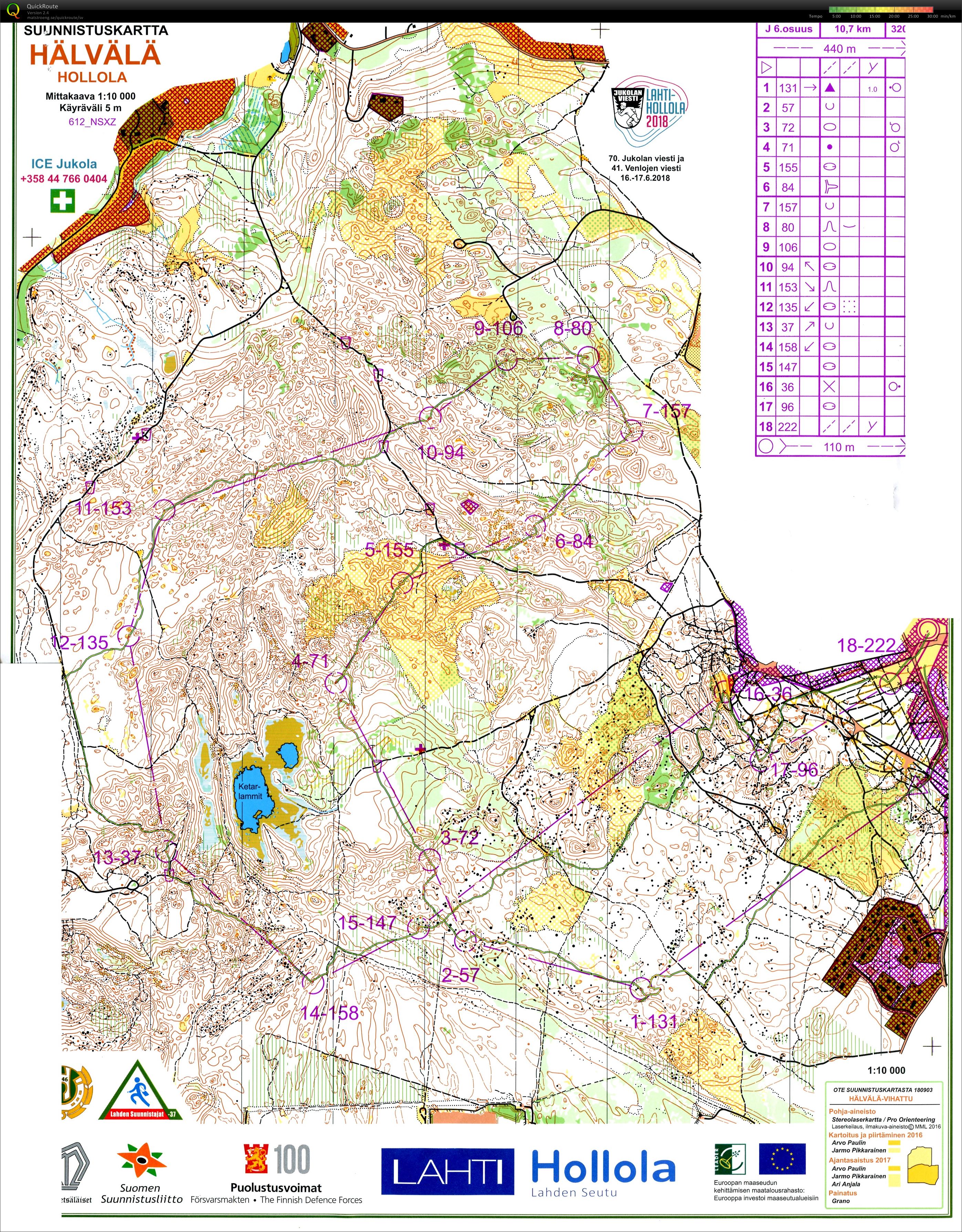 Lahti-Hollola Jukola 2018 (17/06/2018)