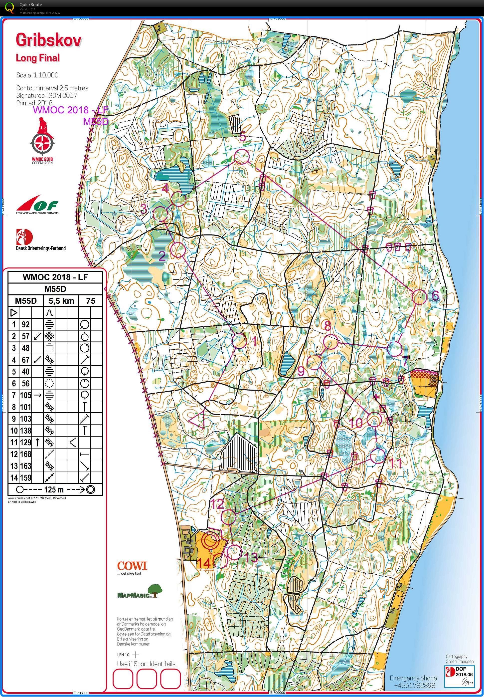 WMOC 2018 Long Final M55D (13/07/2018)