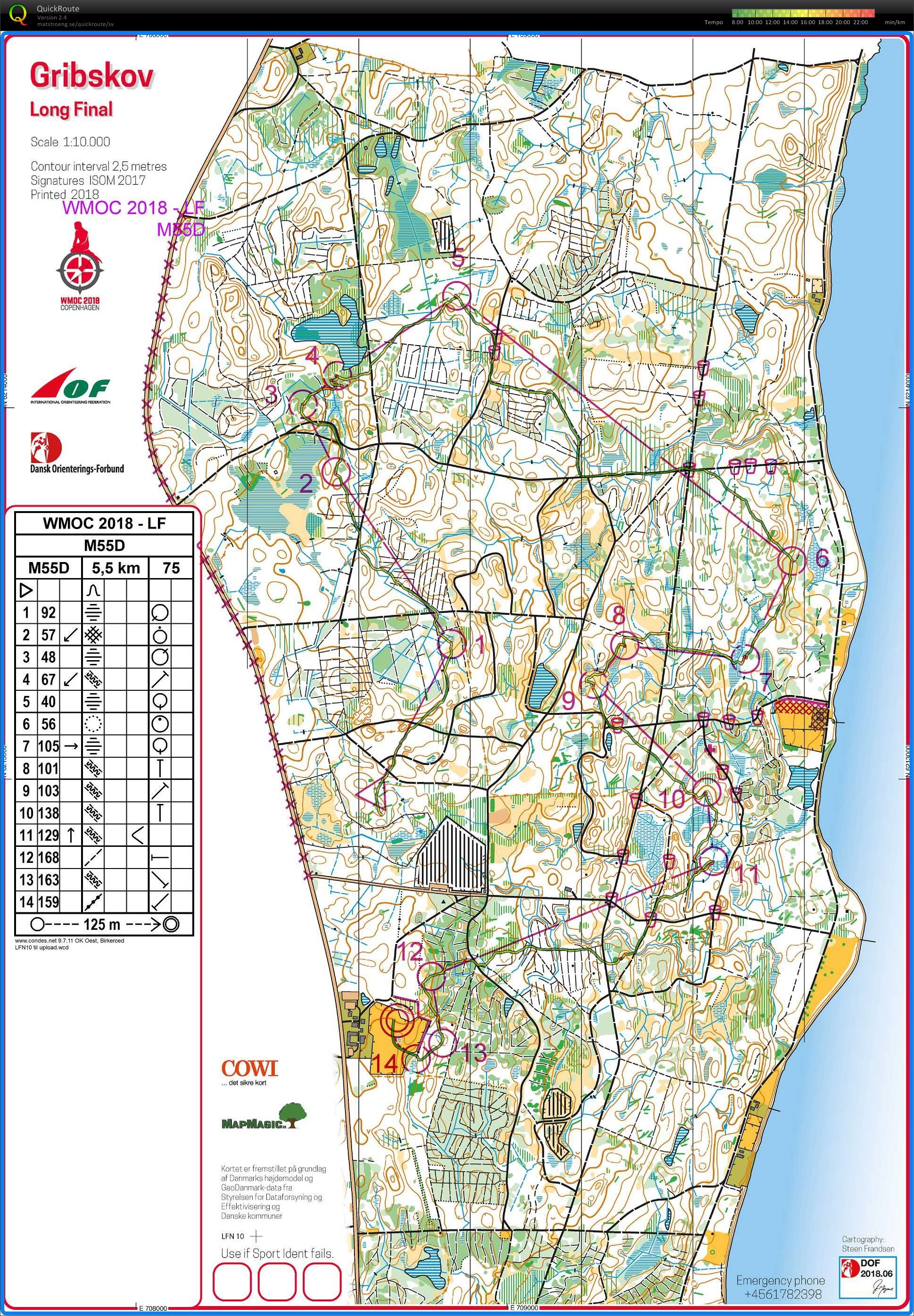 WMOC 2018 Long Final M55D (13/07/2018)