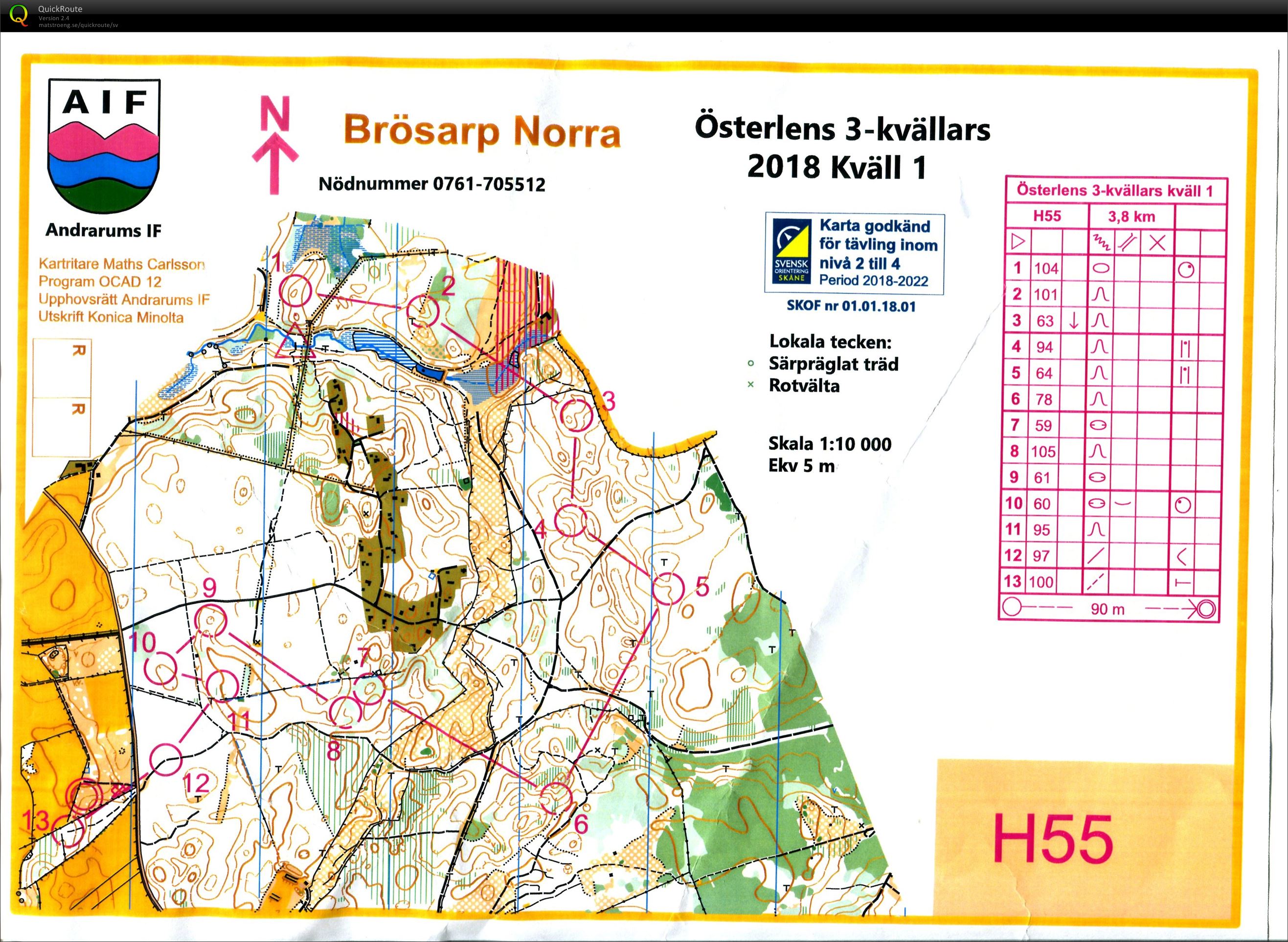 Österlen trekvällars E1 H55 (16/07/2018)