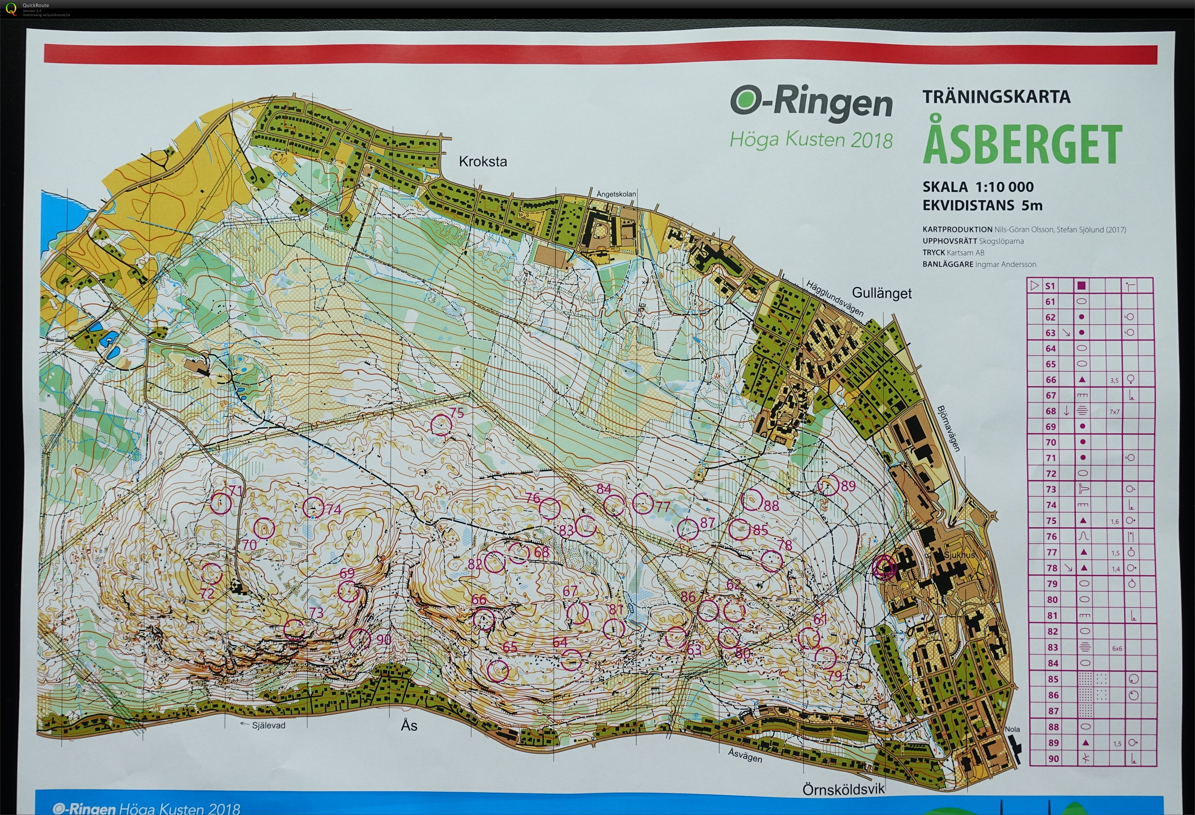 O-ringen träningskarta (21/07/2018)