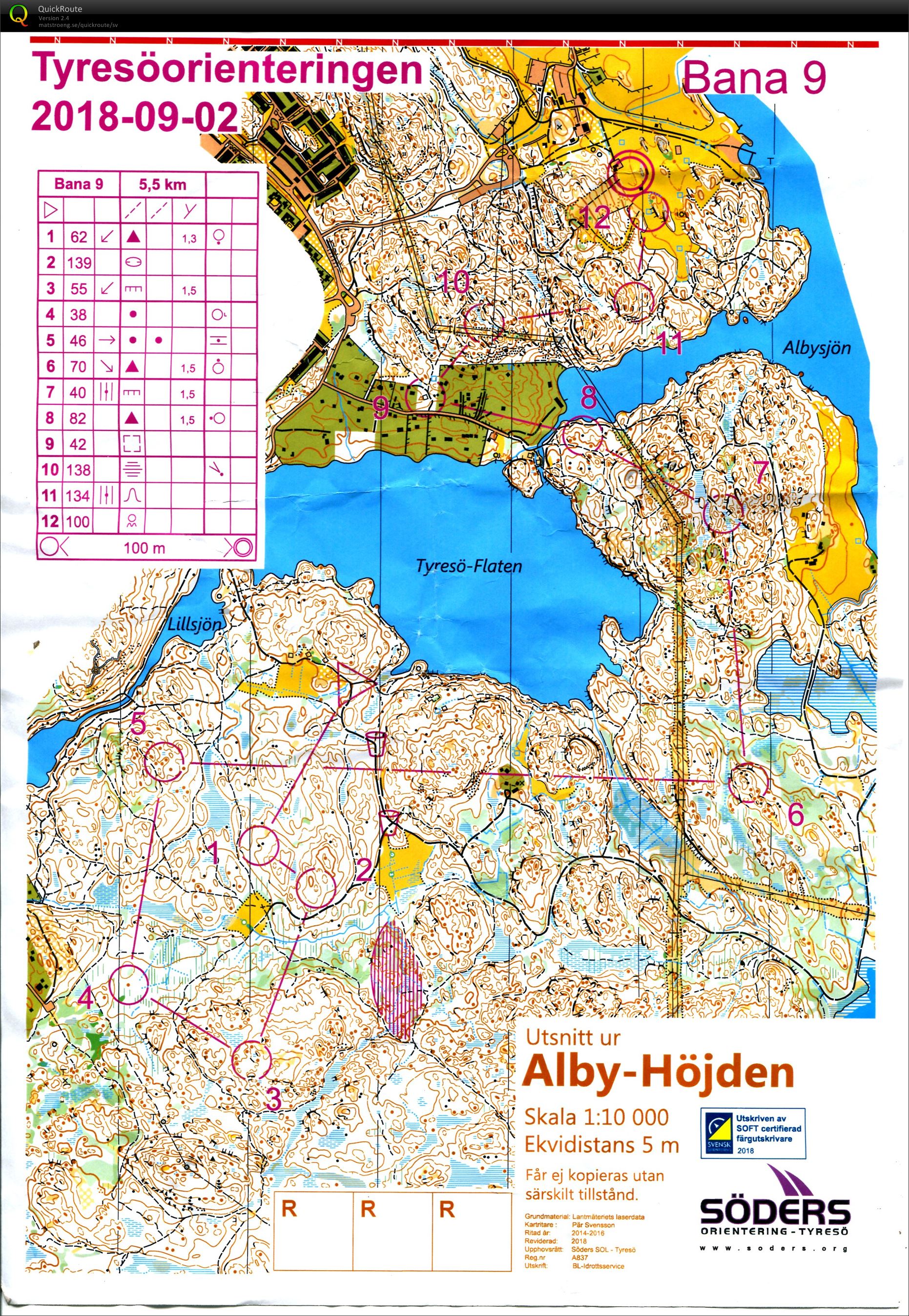 Tyresöorienteringen H55 (02/09/2018)