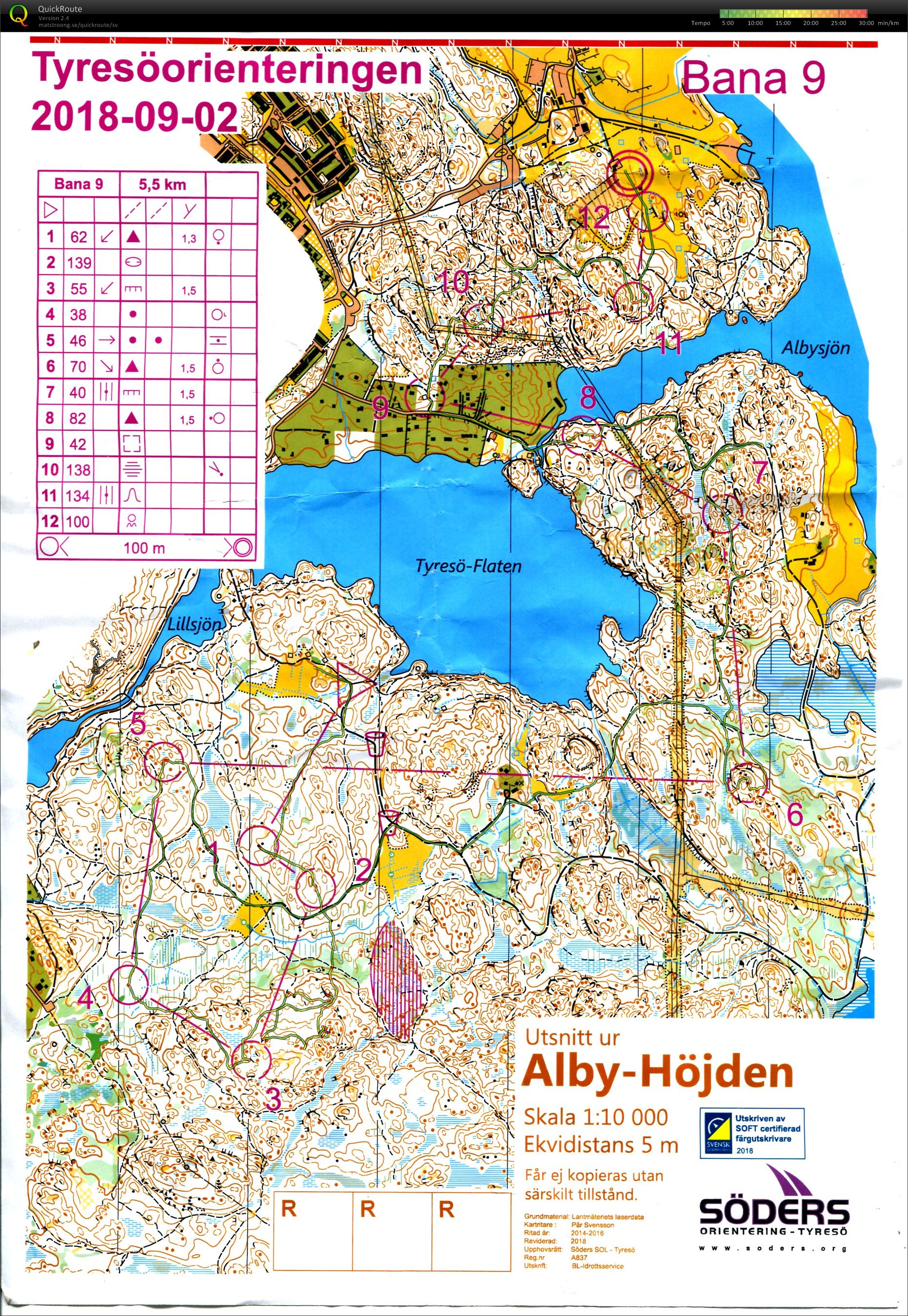 Tyresöorienteringen H55 (02/09/2018)