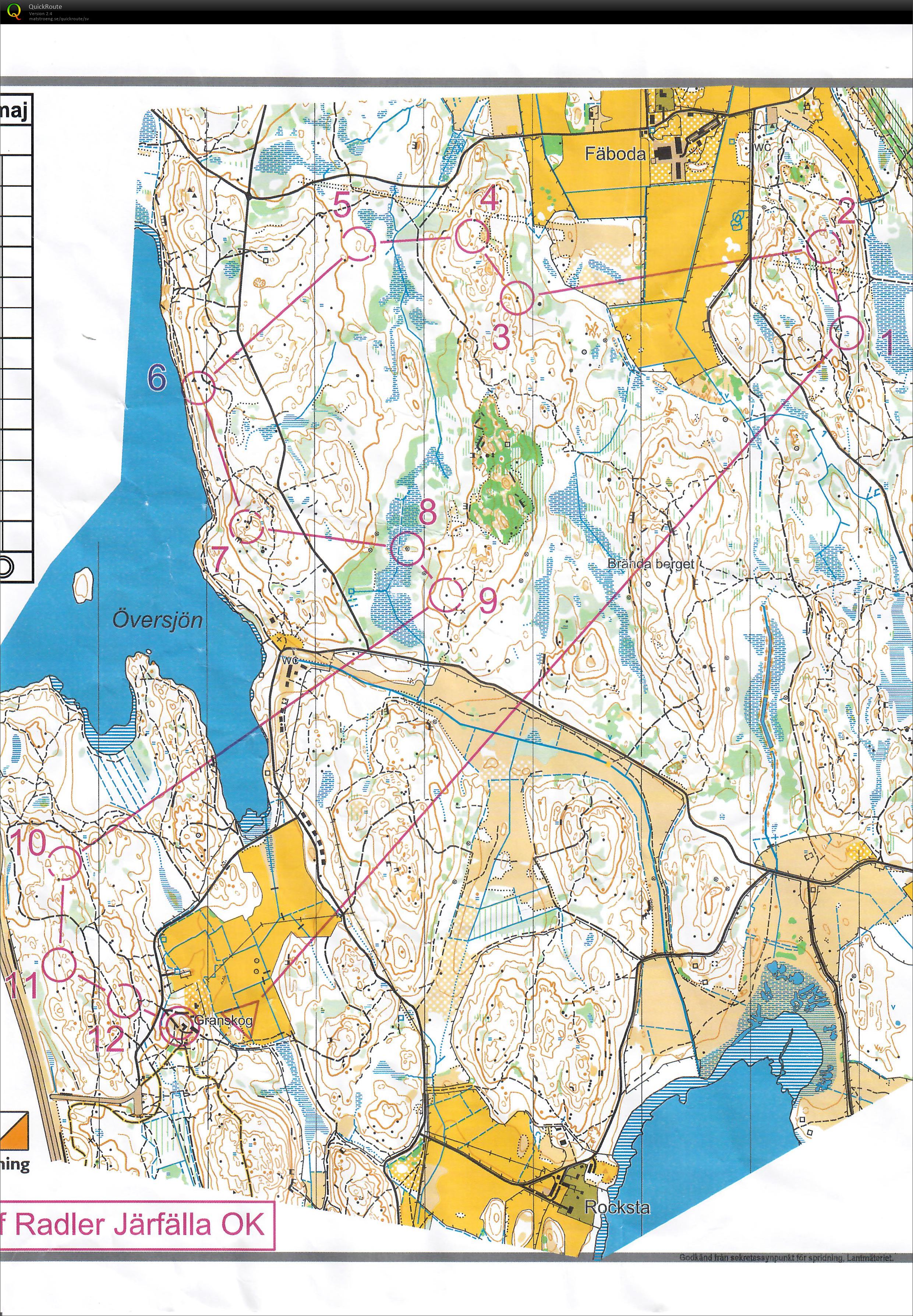 Lördagsbana från träningsstaftetten 6.4 km (09/05/2020)