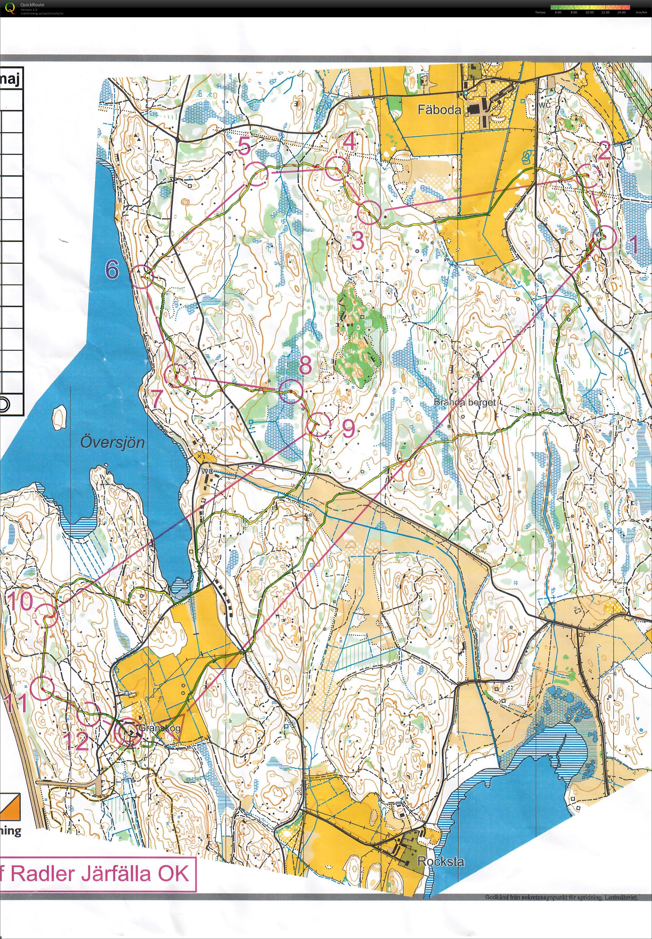 Lördagsbana från träningsstaftetten 6.4 km (09/05/2020)