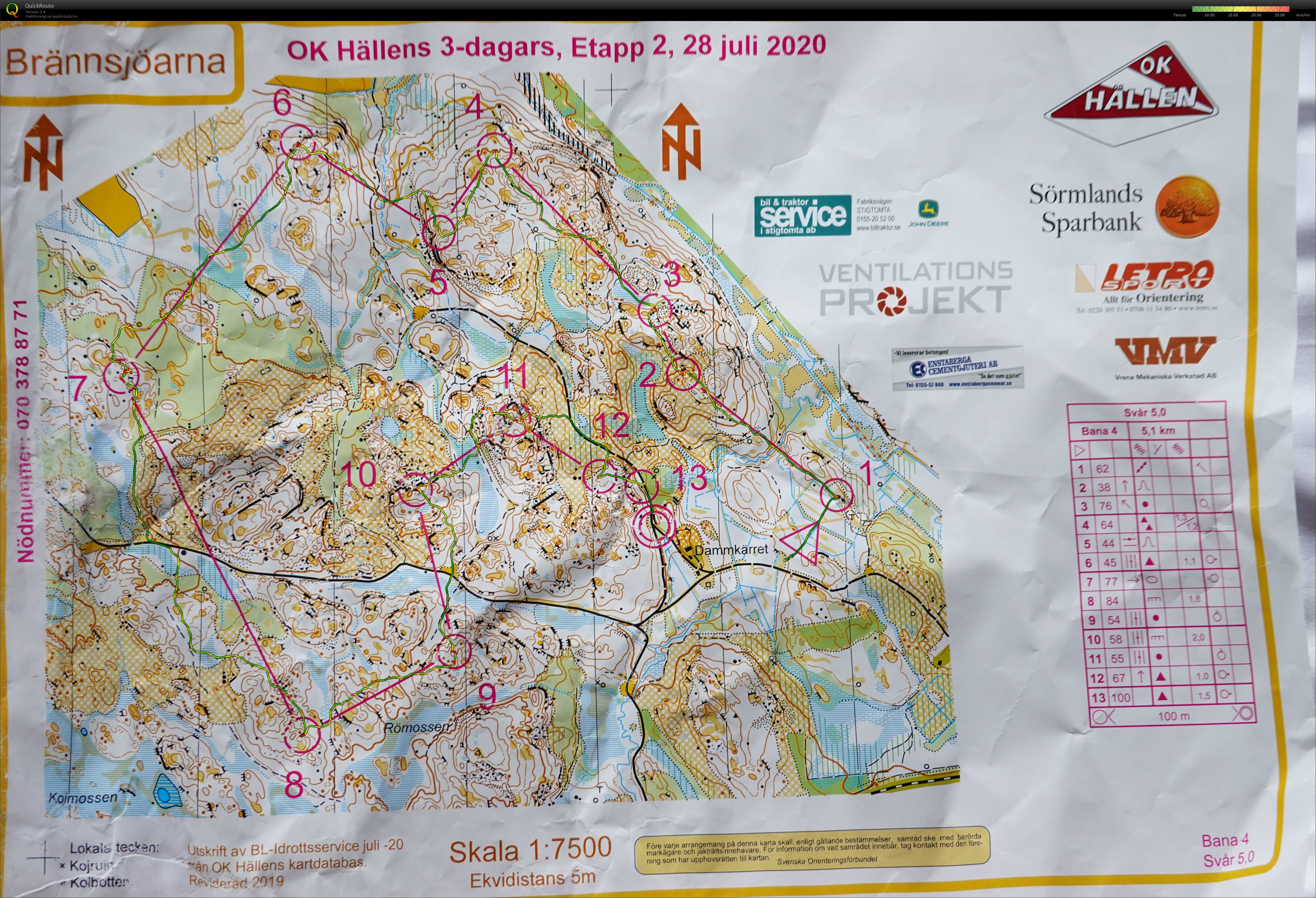 OK Hällen 3-dagars E2 Medelsvår 5.0 (28/07/2020)
