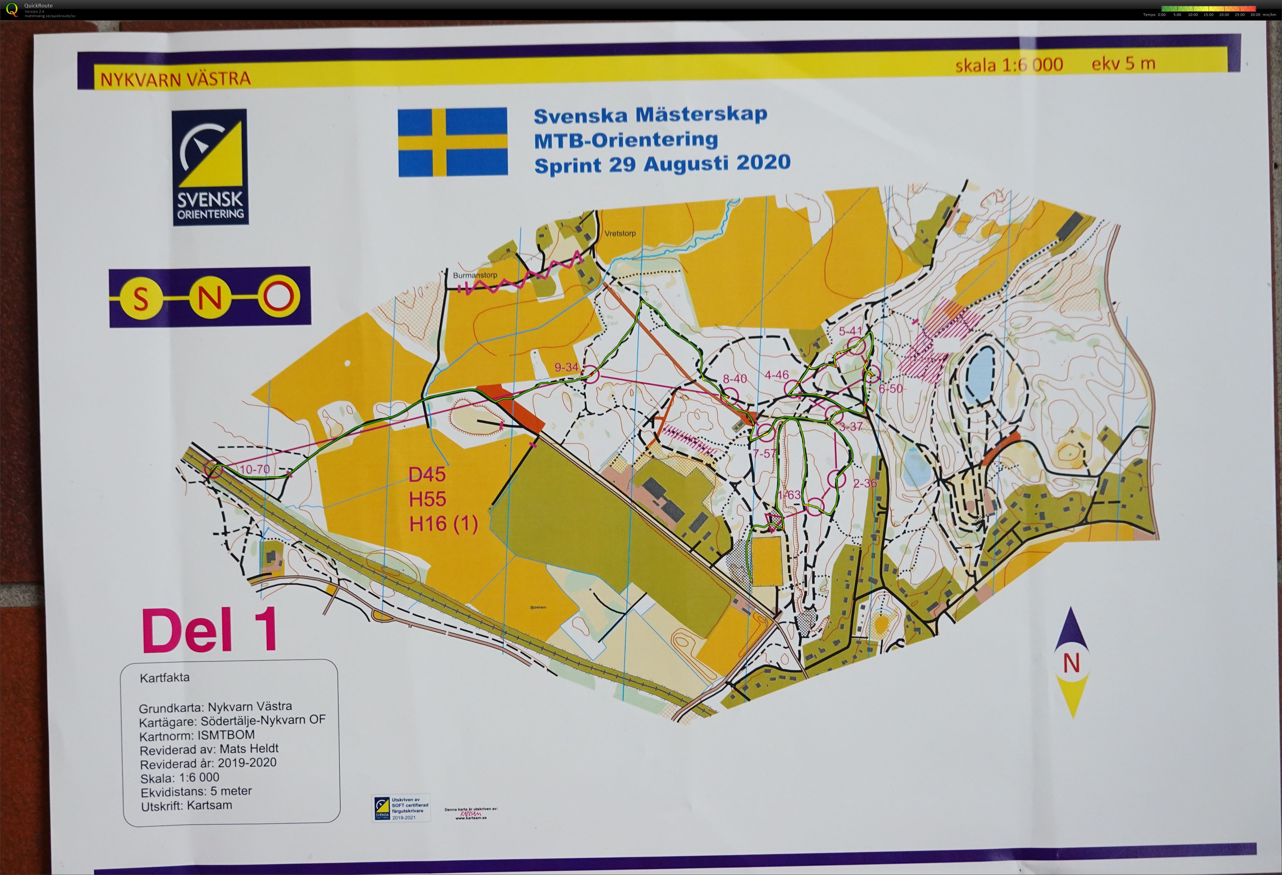 MTBO SM Sprint H55 (Del 1) (29/08/2020)