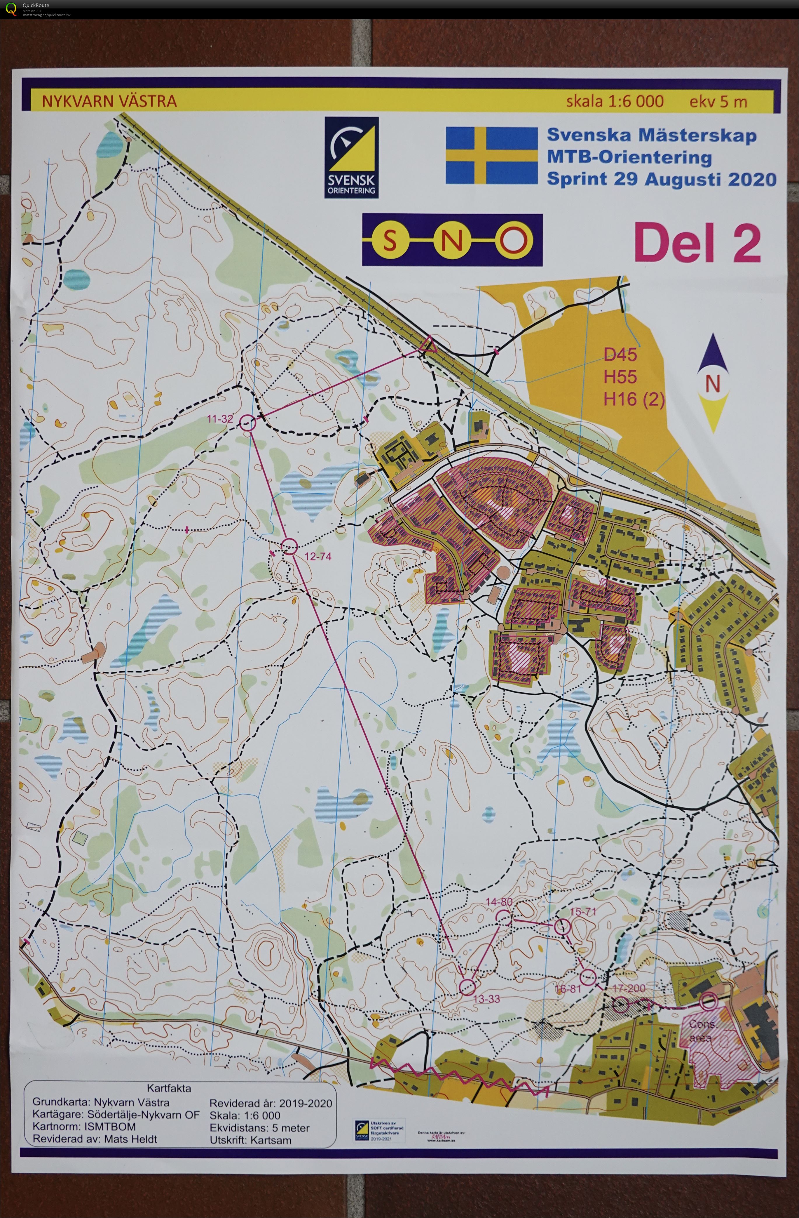MTBO SM Sprint H55 (Del 2) (29/08/2020)