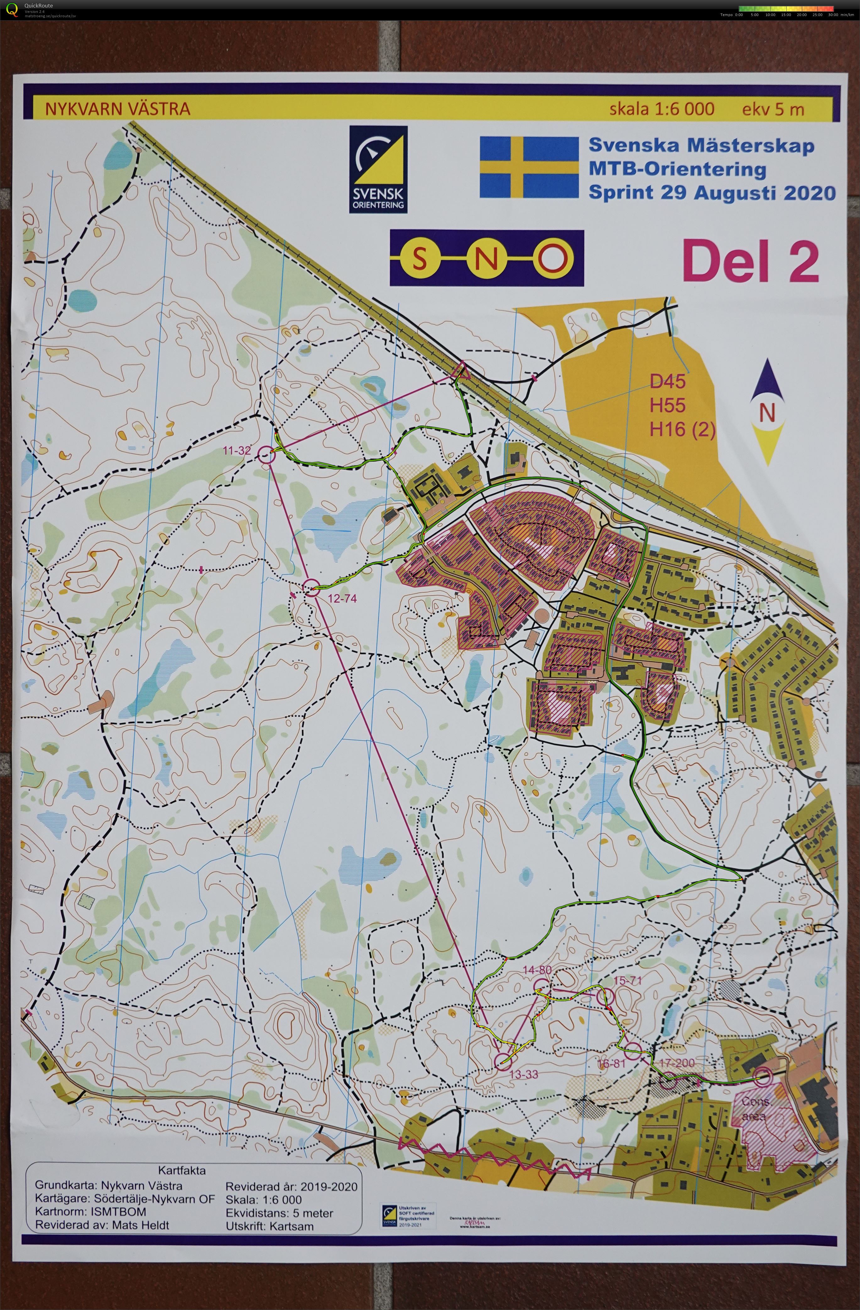 MTBO SM Sprint H55 (Del 2) (29/08/2020)