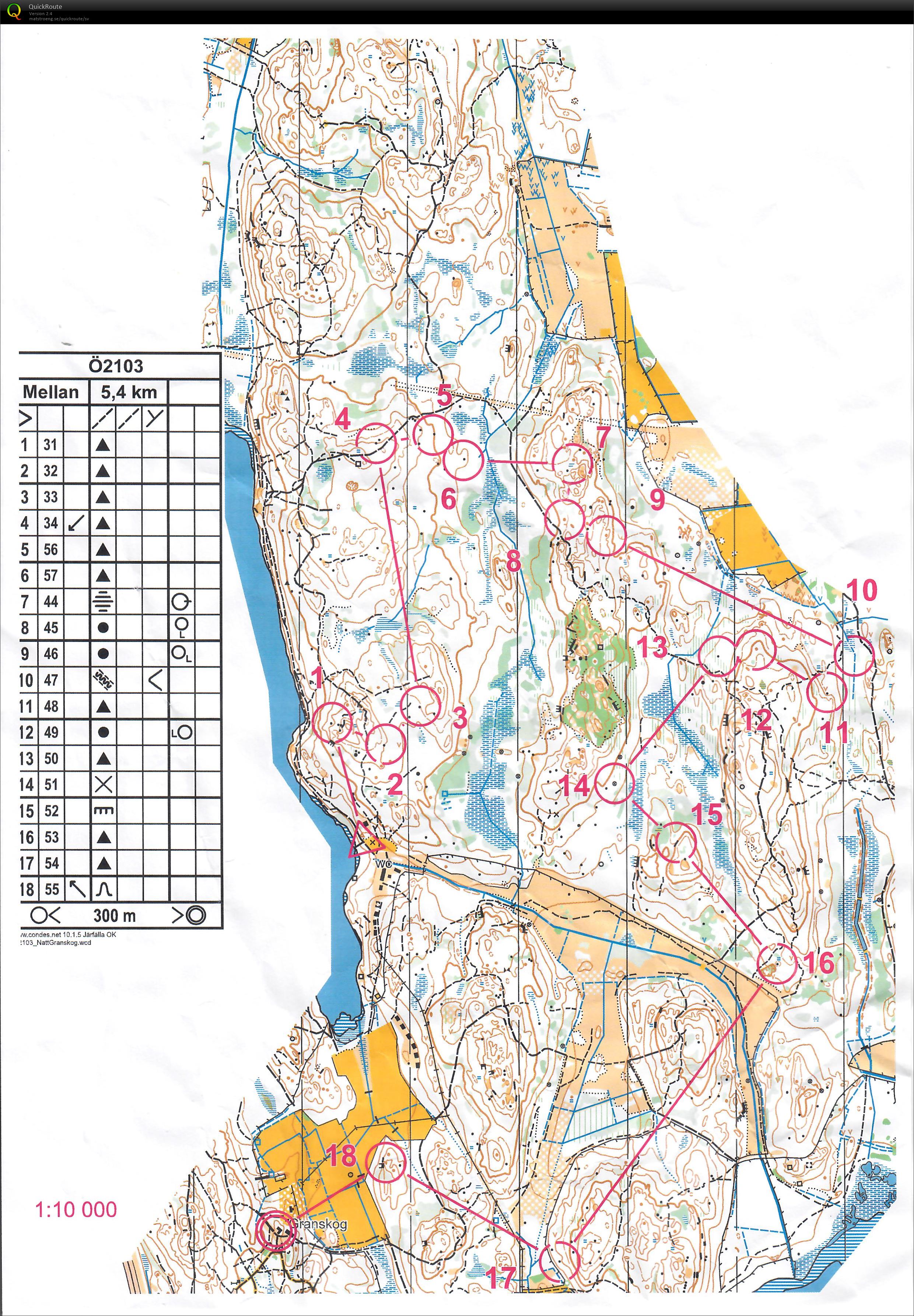 Träning Ö2103 Nattorientering i skymningen (30/03/2021)