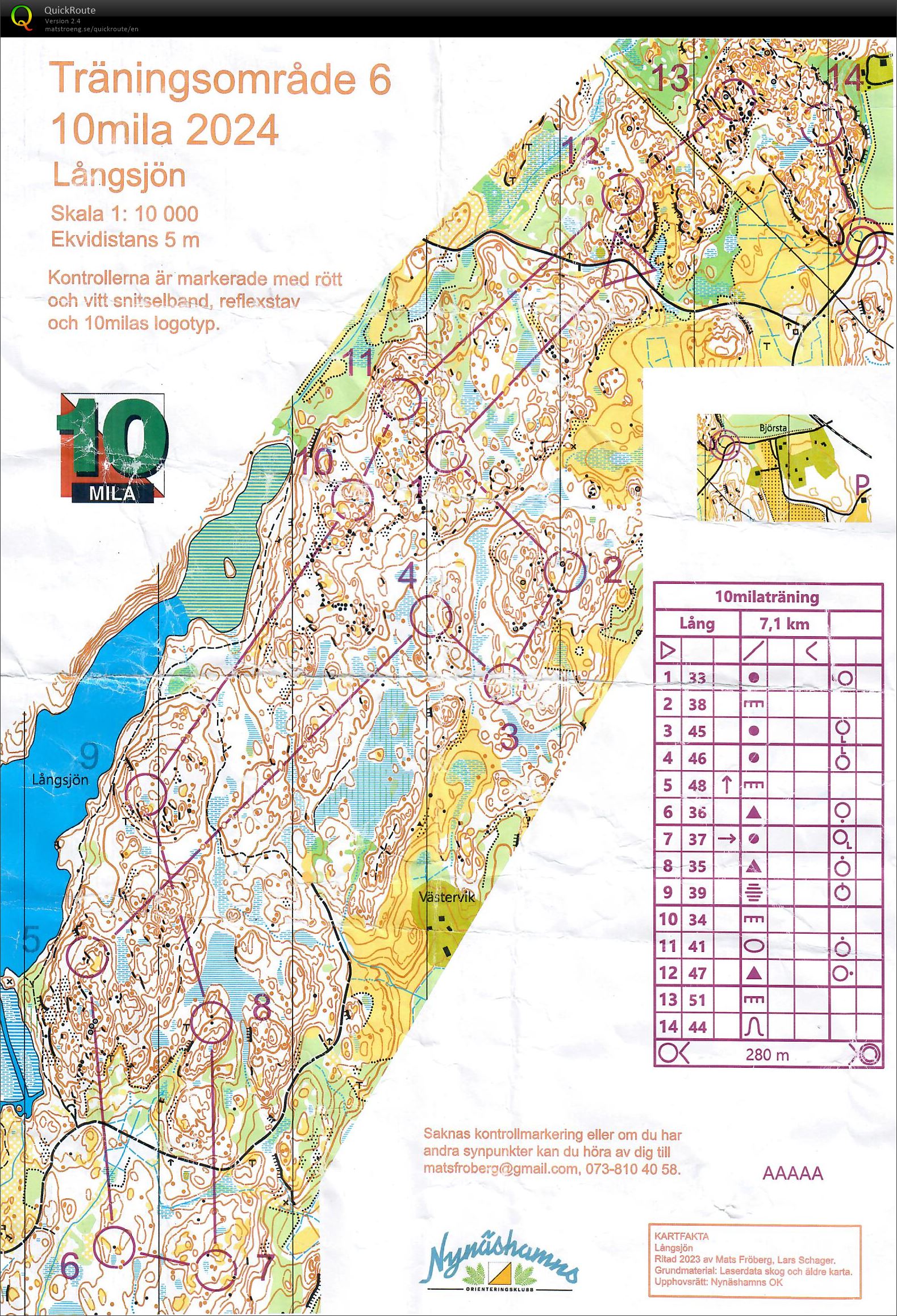 Tiomilaträning Långsjön (01/05/2024)