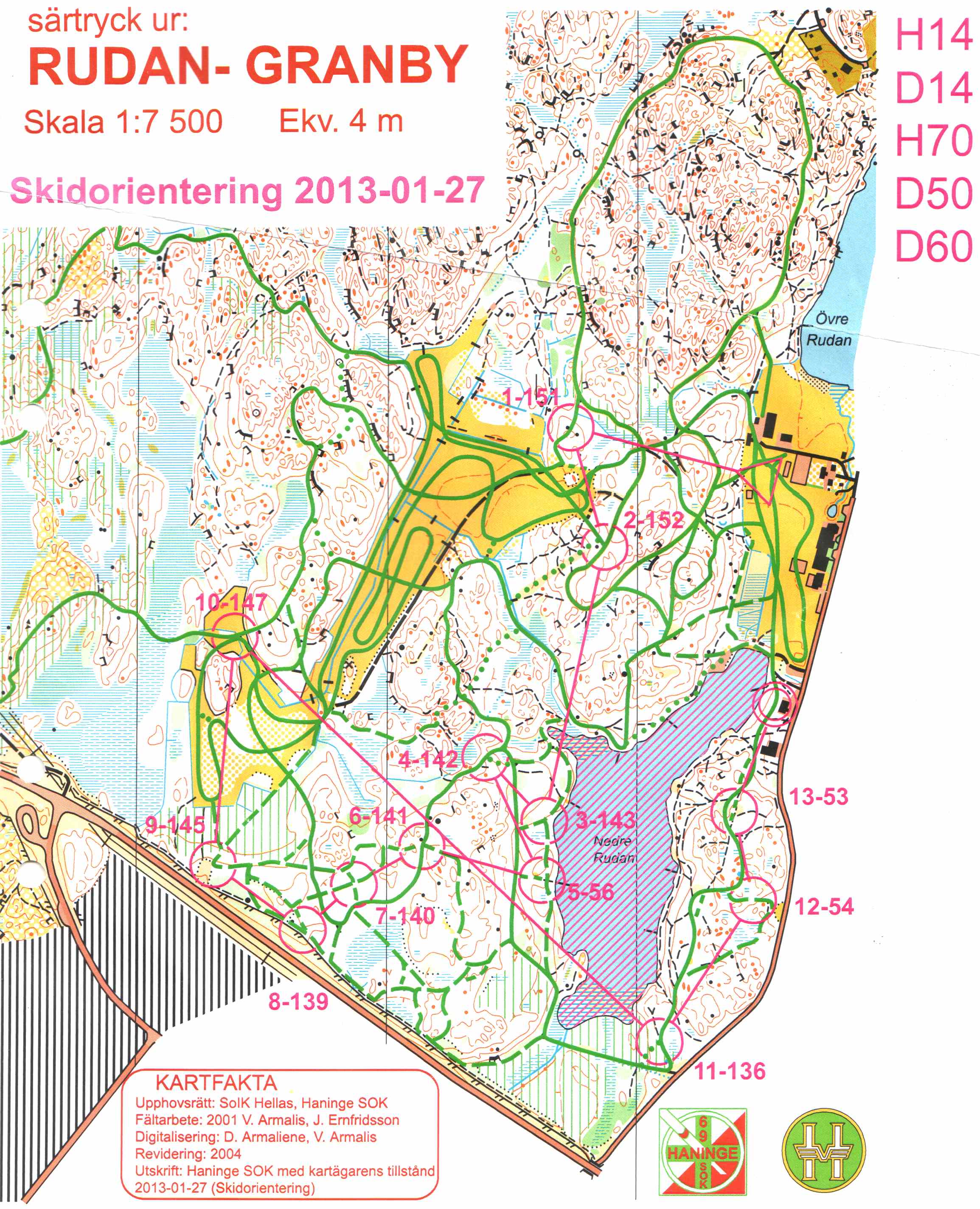 Haninge skidorientering (27.01.2013)