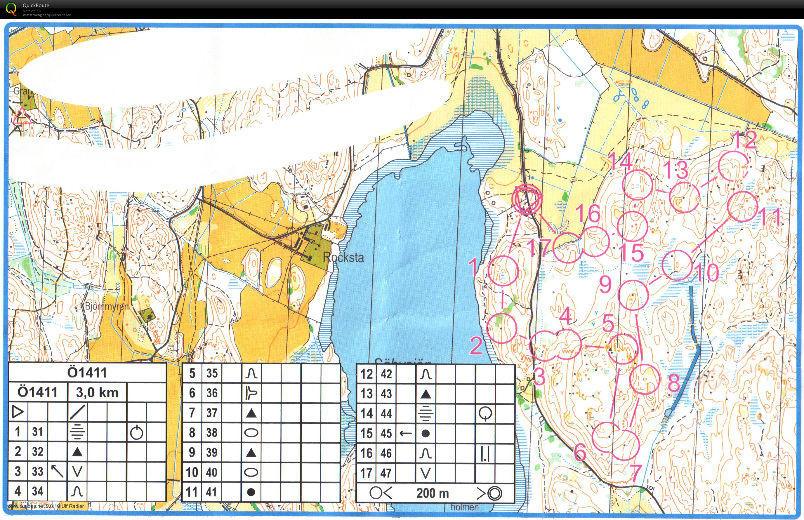 Fin kartläsning utan kompass (08/04/2014)