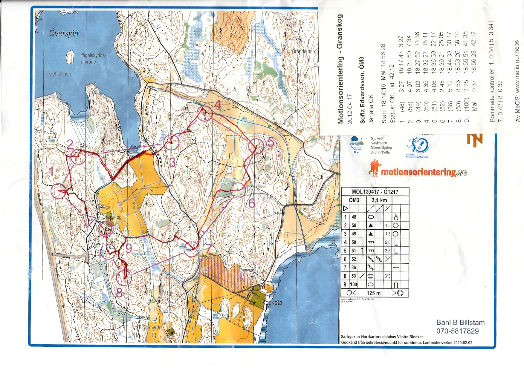 Motionsorientering ÖM3  (2012-04-17)