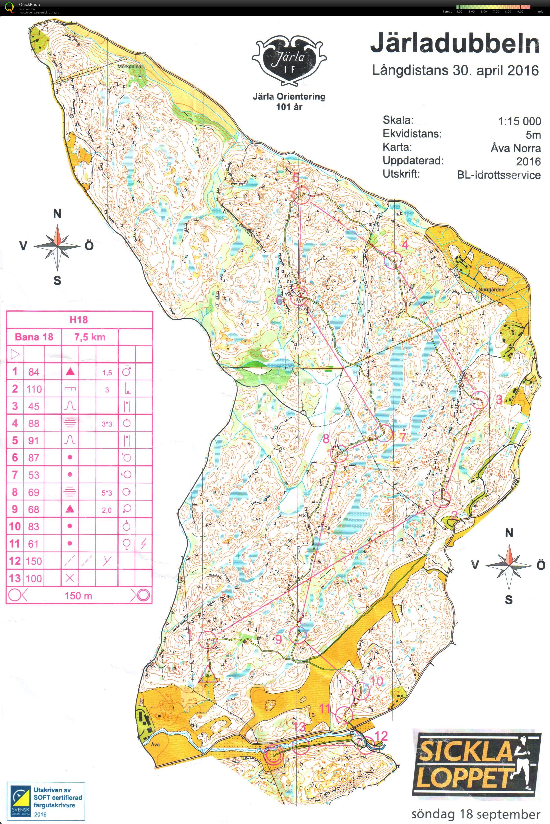 Järladubbeln Långdistans (30/04/2016)