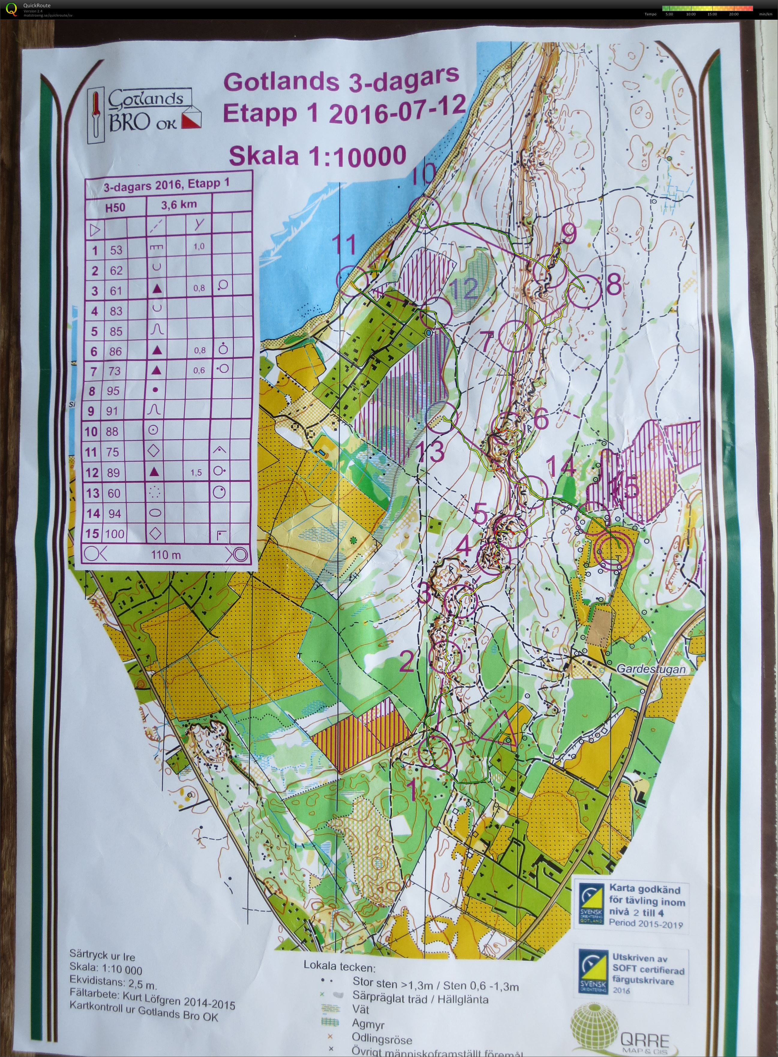 Gotland 3-dagars E1 H50 (12/07/2016)